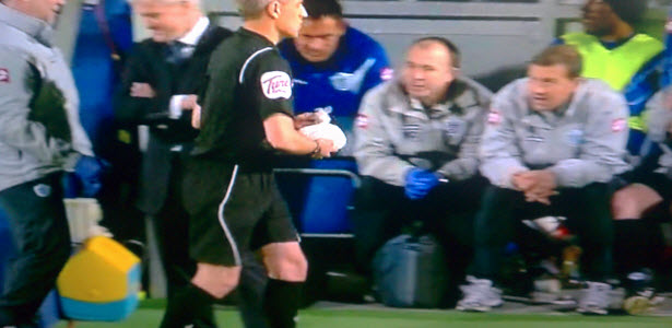 Linesman gets substituted 